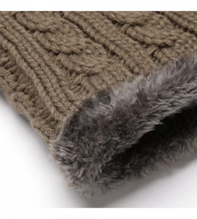 Skullies & Beanies Winter Women Men Hat- Fashion Fleece Beanie Hat- Knitted Warm Cap - Khaki - CY192SMA8X5 $9.99