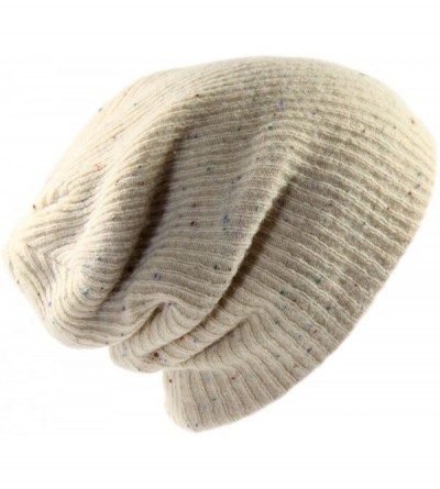 Skullies & Beanies Unisex Wool Long Beanie - Beige - CG11V97C0J9 $14.03