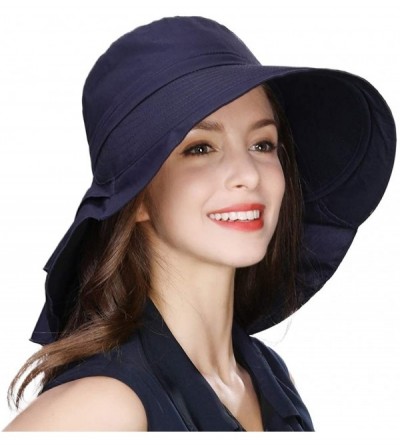 Sun Hats Summer Ladies UPF 50 Sun Hats for Women Anti-Fog Dustproof Sun Cap - 69085navy - CH18RE4NOH7 $22.43