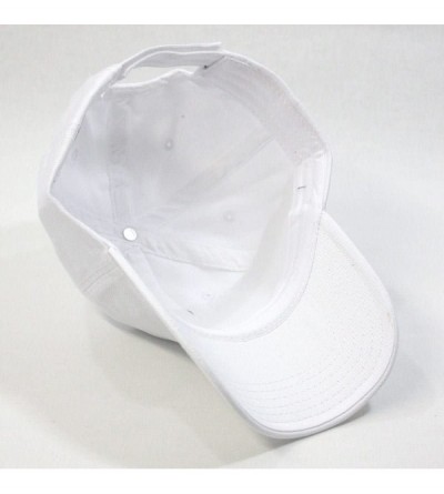 Baseball Caps Classic Washed Cotton Twill Low Profile Adjustable Baseball Cap - White - CJ12DYZOP05 $8.96
