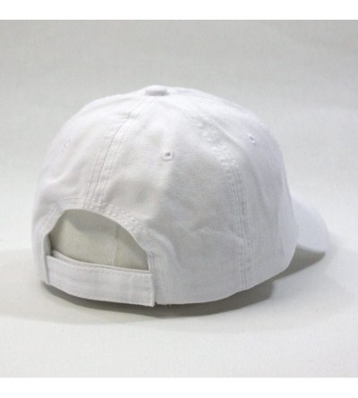 Baseball Caps Classic Washed Cotton Twill Low Profile Adjustable Baseball Cap - White - CJ12DYZOP05 $8.96