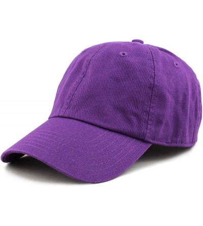 Baseball Caps Unisex Blank Washed Low Profile Cotton & Denim & Tie Dye Dad Hat Baseball Cap - Purple - CN12FOR5IXJ $11.13
