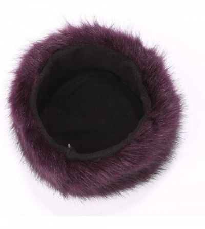 Bomber Hats Women Men Winter Fur Cossack Cap Thick Russian Hat Warm Soft Earmuff - H1-purple - CB18HX9QMI6 $12.30