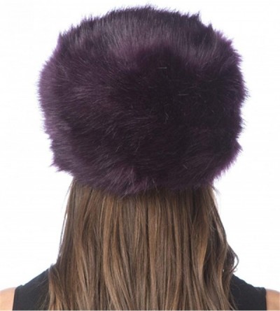 Bomber Hats Women Men Winter Fur Cossack Cap Thick Russian Hat Warm Soft Earmuff - H1-purple - CB18HX9QMI6 $12.30