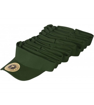 Sun Hats 12 Pack Youth Size Sun Visor - Kelly Green - CU18S40C0GH $34.91