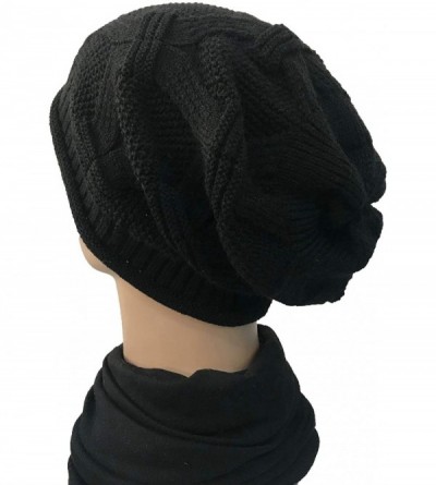 Skullies & Beanies Women Men Slouchy Beanie Hat Baggy Oversized Knit Winter Warm Cap - Style X-black - CJ18AKOTNZS $7.92