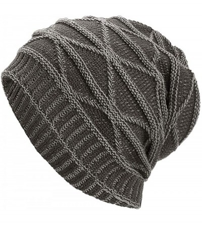 Skullies & Beanies Fashion Unisex Knit Cap Hedging Head Hat Beanie Cap Warm Outdoor Hat - Yb-gray - CQ194T6HM56 $13.11