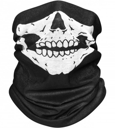 Balaclavas Bandana Cloth Face Mask Washable Face Covering Neck Gaiter Dust Mask - Skull01 - CC199CQZ4MK $7.80
