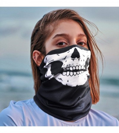 Balaclavas Bandana Cloth Face Mask Washable Face Covering Neck Gaiter Dust Mask - Skull01 - CC199CQZ4MK $7.80