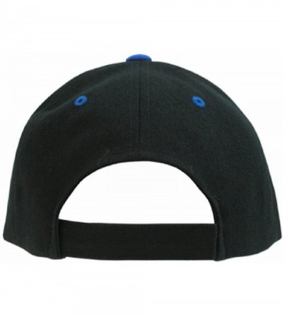 Baseball Caps Orgianl Sandwich Visor Baseball Caps - Adjustable - Black/Royal - CI119Q4OS3D $12.06