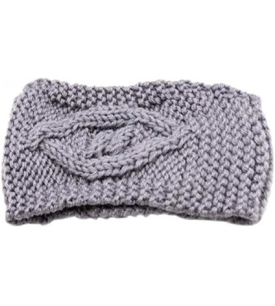 Skullies & Beanies Knitted Headwrap Headband Ear Warmer Hair Muffs Band Winter Designer Style & Quality - Gray - CI128WK8JRH ...