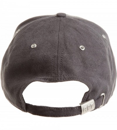 Baseball Caps Men's Trademark Microsuede Cap - Graphite - CT116DTVNFZ $15.17