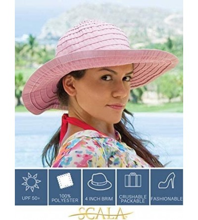 Sun Hats Women's Sewn Ribbon Crusher Hat - Natural - CM115VMIT3T $29.37