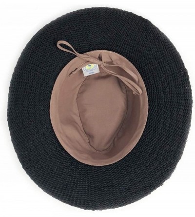 Sun Hats Women's Monroe Fedora - UPF 50+- Modern Style- Designed in Australia - Mocha/Black - C218M48A63K $39.80