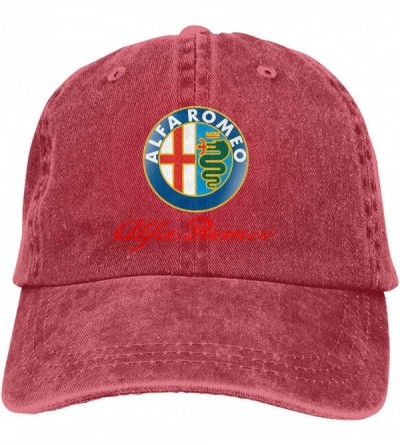 Baseball Caps Custom Printing Casual Dad-Hat Alfa Romeo Logo Cool Baseball Cap - Red - CD18W7242X0 $11.91