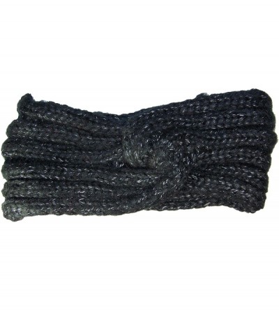Cold Weather Headbands Womens Rib Stitch W/Twist Design Headband/Warmer (One Size) - Black - CW12NB7N3Z0 $8.93