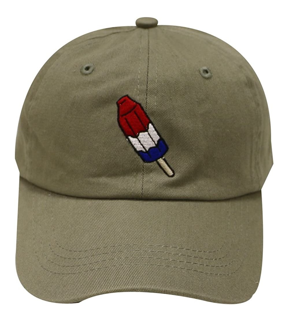 Baseball Caps Firecrackers Ice Cream Cotton Dad Caps - Olive - C512L9P53ZN $14.88