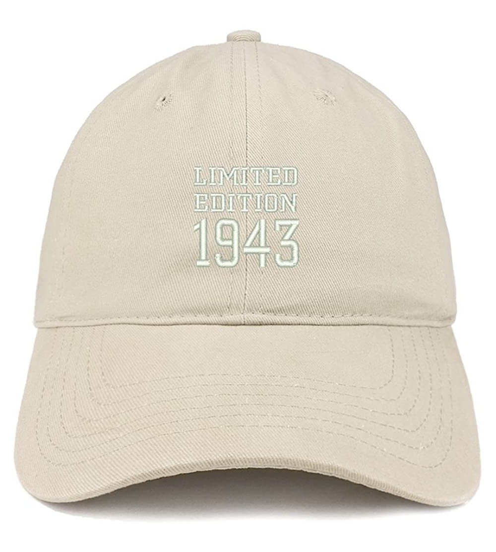 Baseball Caps Limited Edition 1943 Embroidered Birthday Gift Brushed Cotton Cap - Stone - CX18CO5SN0X $18.70