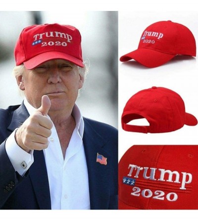Baseball Caps Donald Trump Cap Make America Great Again USA Baseball Hat - Red 2020 - C118UYSG4SX $6.20