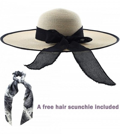 Sun Hats Bowknot Summer Foldable Vacation - Beige 1 - CU1934RI3ZL $13.21