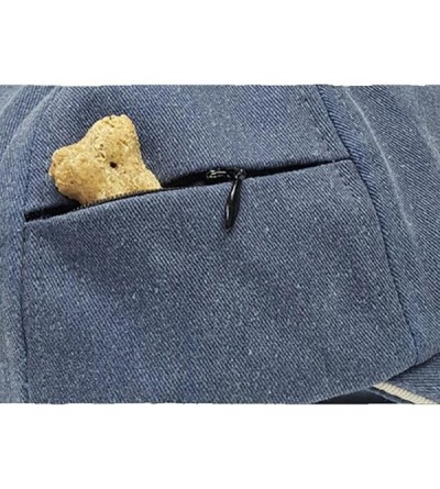 Baseball Caps Westie Low Profile Baseball Cap with Zippered Pocket. - Blue Pigment Dyed - C4128IX6F5B $27.99