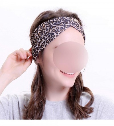 Headbands Leopard Headbands Hairbands Headband Bandanas - Black Yellow - CF18X28XXC7 $22.47