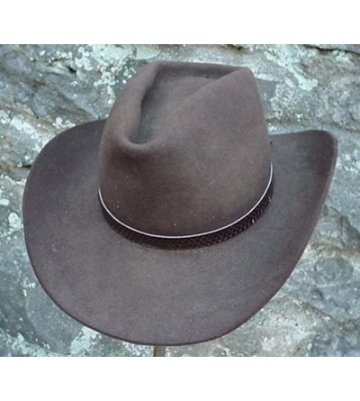 Cowboy Hats Western Hatband Hat Band Brown Snake Skin W Ties New! - CS117UOQLLN $31.94