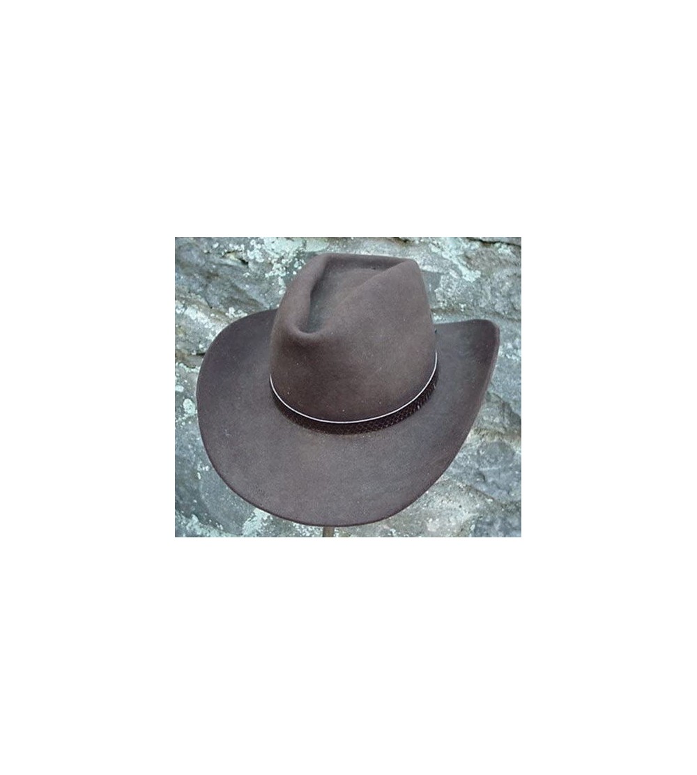 Cowboy Hats Western Hatband Hat Band Brown Snake Skin W Ties New! - CS117UOQLLN $13.56
