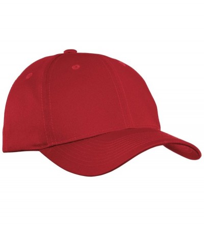 Baseball Caps Men's Fine Twill Cap - Red - CN11NGRYS4Z $6.71