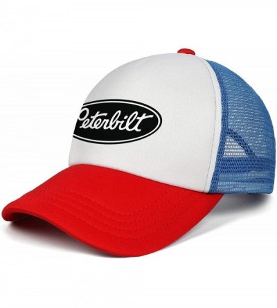 Baseball Caps Unisex Man Baseball Hat Hip Hop Adjustable Mesh Captain-Peterbilt-tiucks-Flat Cap - Red-3 - CO18AH0ZHON $20.13