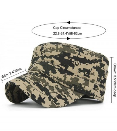 Baseball Caps Men Women Digital Camouflage Camo Cadet Army Cap Velcro Adjustable Canvas Military Hat Flat Top Baseball Cap - ...