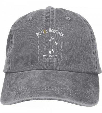 Baseball Caps BoJack-Horseman-Whiskey Unisex Baseball Cap Funny Travel Cowboy Hat - Gray - CY18YDHKKIZ $16.69