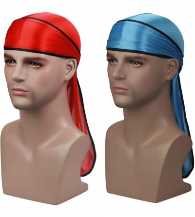 Skullies & Beanies Soft Durag (2PCS/3PCS) with Extra Long Tail and Wide Straps Headwrap Du-Rag for 360 Waves - CB18LAYTO9A $1...