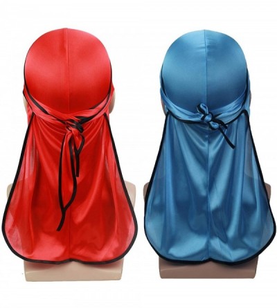 Skullies & Beanies Soft Durag (2PCS/3PCS) with Extra Long Tail and Wide Straps Headwrap Du-Rag for 360 Waves - CB18LAYTO9A $1...