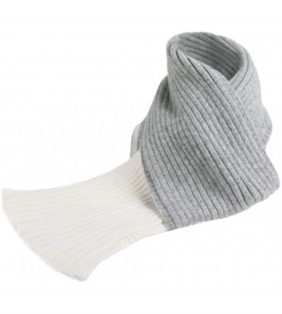 Skullies & Beanies Women's Girls Slouchy Beanie Hat with Fur Pompom Warm Winter Hat - Womens Gray White Scarf - C118KZ6SZDT $...