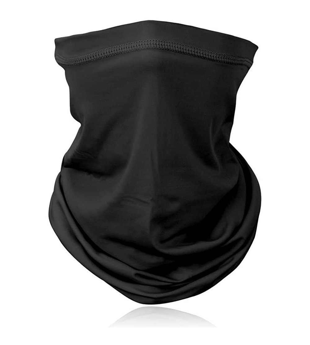 Balaclavas UV Protection Neck Gaiter Face Mask Multifunctional Bandana for Men Women Breathable Scarf with Ice Silk - Black -...