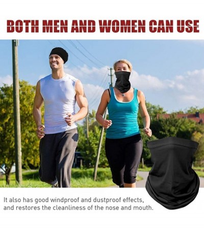 Balaclavas UV Protection Neck Gaiter Face Mask Multifunctional Bandana for Men Women Breathable Scarf with Ice Silk - Black -...