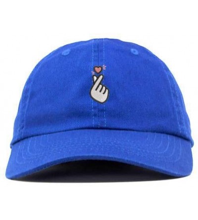 Baseball Caps Kpop Heart Symbol Embroidered Low Profile Soft Crown Unisex Baseball Dad Hat - Vc300_royal - C418S8YR3IM $17.20