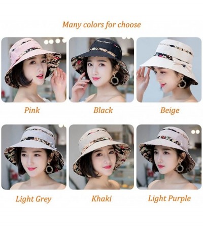 Sun Hats Sun Hats for Women Packable Sun Hat Wide Brim UV Protection Beach Sun Cap - _Khaki - CH12MXN3SRY $15.17