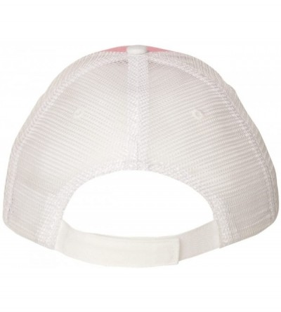 Baseball Caps Cotton Twill Trucker Cap with Mesh Back and A Sleek Trim On Front of Bill-Unisex - Pink/White - CN12I54XHBN $8.24