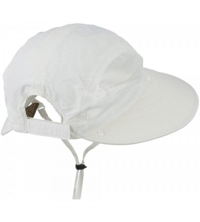 Sun Hats UV 50+ Talson Large Bill Hat with Detachable Flap - White - CW11LJVCW9N $30.90