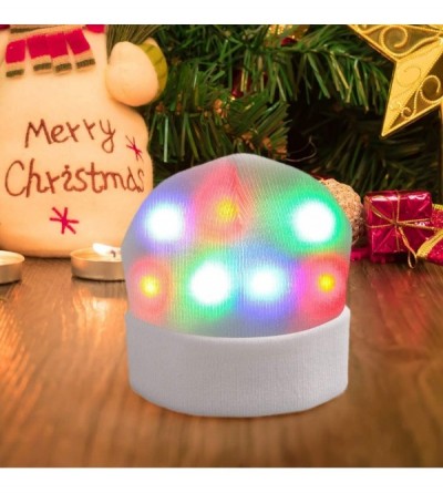 Skullies & Beanies Light up Hat Beanie LED Christmas Hat for Adults Women Men Kids Girls Boys Novelty Funny Hat Gifts - Pure ...
