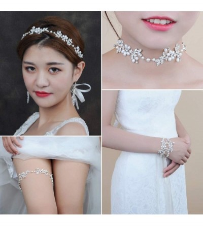 Headbands Prom Hair Pins Ladies Jewelry_Diy Pearl Cross Hair Belt Ladies Jewelry Headdress - Sh152 - CK18SR4T60S $15.10