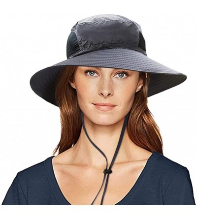 Sun Hats Bonnie Sun Hats for Women Men Waterproof UV Protection Wide Brim Hat Fishing - Darkgrey - CF196OUGMI9 $9.98