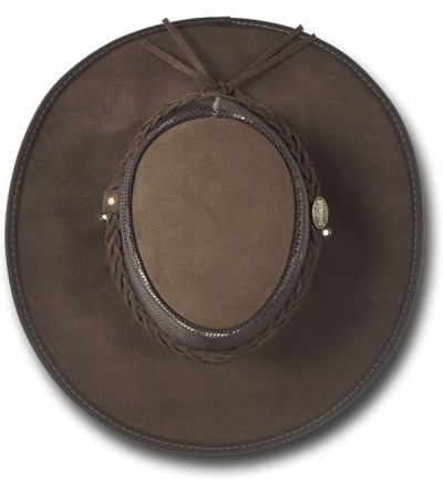 Sun Hats X-Wide Brim Cattle Suede Cooler Leather Hat - Item 2019 - Brown - C9180ZWHT8R $62.56