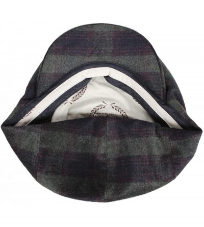 Newsboy Caps Olive Green 100% Wool Plaid Winter Irish Ivy Cabbie Hat - Lightweight Flat Cap - Olive Green - C918X0L6Y4W $14.33