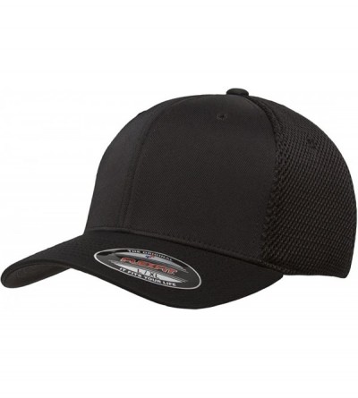 Baseball Caps 3-Pack Premium Original Ultrafibre Mesh Fitted Cap - Black - C6127JBYDK7 $35.98