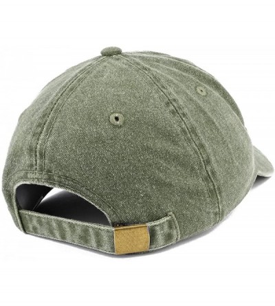 Baseball Caps Feminist Embroidered Washed Cotton Adjustable Cap - Olive - CU18DEELRM2 $19.03