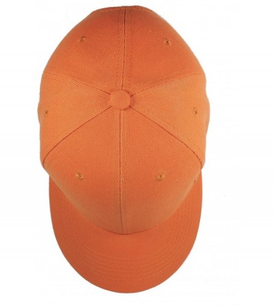 Baseball Caps Plain Blank Baseball Caps Adjustable Back Strap Wholesale Lot 6 Pack - Orange - C4180Z0M23A $17.41
