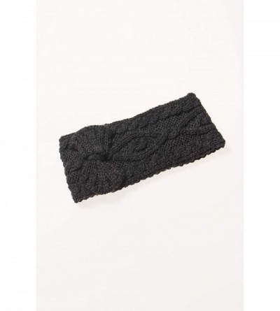 Cold Weather Headbands Women's One Size Irish Cable Knitted Headband (100% Merino Wool) - Charcoal - C518L4TUOT8 $24.01
